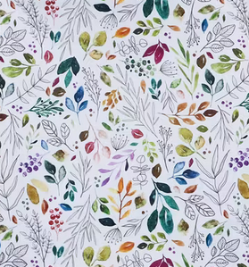Feuilles multicolores fond blanc
