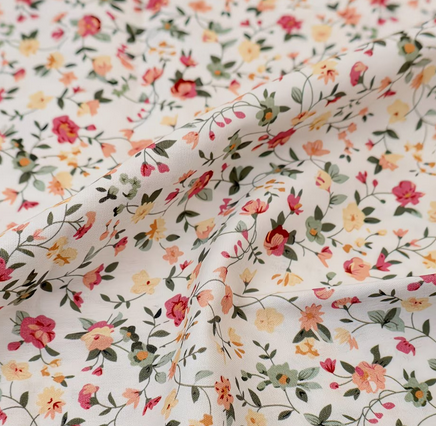 Motif floral fond blanc
